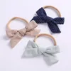 Accessoires pour cheveux, bandeaux ou clips en tissu noués à la main, bandeau Floral de printemps pour écolière