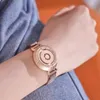 Armbanduhren Lässige Mode Damen Wasserdicht Elegant Minimalistisch Uhr Damen Stahlarmband Quarz Magnetisch Kugellager Glaslos