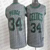 Anpassade män kvinnor ungdomar barn Boston''celtics''34 Paul''Pierce 36 Marcus''Smart Green Camo Black White Blue Red Retro Basketball Jersey