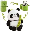 Panda con animales de peluche de bambú, juguete de peluche bonito, regalos para niños, niñas, niños, cumpleaños