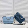 Torba crossbody 19 Flap Blue Denim damska torebka na ramiona torebka Paryska Paryska marka łańcuch mody Gabriel Ringer 26CMX16CM 2024