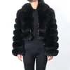 Maomaokong Real Fur Jacket Women Winter Short Natural Real Lady Zipper Coat Kvinnlig med krage 231226