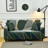 Stol täcker tecknad glödlampa soffa täcker svartvitt geometriskt mönster elastiskt icke-halktyg full dekoration
