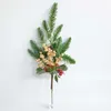 Kwiaty dekoracyjne 4pcs Boże Narodzenie Pokój Halloween Wedding sztuczny czerwony jagoda Picking Branch Indoor Pine Owoc Decoration