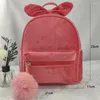 Mochilas escolares infantis, mochila pequena fofa para crianças meninas veludo bolsa de viagem para bebês