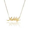 Collana con nome personalizzato per lettere iniziali da donna Collana con nome Ashley Ciondolo personalizzato in acciaio inossidabile Namepl229U