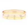 Bracciale Love Bangle in oro 18 carati che non tramonta mai misura 15-22 con sacchetto per la polvere con cacciavite marchio di lusso di alta qualità regalo per fidanzata coppia268m