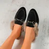 Buty designerskie w stylu odzieży wierzcha Mueller Kapcie miękkie skórzane królicze buty damskie pluszowe buty na wpół pluszowe buty bawełny buty furry pantofel 3ecml