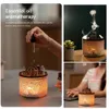 Vulkaan Diffuser Essentiële Oliën Kwallen Cool Mist Luchtbevochtiger Vlam Aroma Diffuser voor Slaapkamer Geur voor Thuis 180ml 7 Kleur 231226