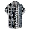 Camisas casuales para hombres 2023 Camisa hawaiana Hombres Impresión 3D para abstracto Simple de manga corta suelta Top de verano Mujeres 5XL