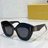 STRO STRO SUN SUNGASSE W ACETATE LW40127I Designer mody Women Okulary przeciwsłoneczne Czarne motyle bokowe logo logo lady kota oko oka z oryginalnym pudełkiem najwyższej jakości