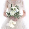 Decorative Flowers Feast Bridesmaid Bonquets White Bouquet Wedding Party Bridal Korean Style Silk Cloth Ramos Para Novia De Boda