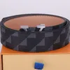 Cintura di design da uomo Modello di moda Cinture di pelle a righe presbiopia scozzese di lusso per uomo e donna 3,8 cm di larghezza D34862