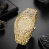 Relojes de bolsillo de calidad premium Fly Fly Out Watch VVS Claridad MOISSANITE Diamante de acero inoxidable de lujo para hombres Del Dhdpb