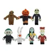 5cm6cm Pesadilla antes de las figuras de Navidad Jack Skellington Sally Barrel Lock Shock Cero Pumpkin Oogie Boogie Model1310060