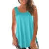 Damen Tanks Frauen Casual Sommer Lose ärmellose Rundhals Weste Tank Shirt Tunika Bluse Tops Cami P5