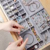 Jewelry Pouches Bags 3pcs Drawer DIY Box Organizer Tray Ring Bracelet Display Case Velvet Jewellery Storage Earring Holder Fit Mo318D