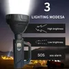 Recarregável portátil LED LED Tocha poderosa para camping para caminhada ao ar livre pesca