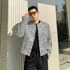 남자 재킷 noymei 틈새 디자인 스팽글 성격 한국 스타일 의상 라운드 넥 재킷 남자 세련된 트렌디 한 봄 2024 코트 WA3557