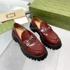 Men Women loafers designer brand dress shoes autumn celebrity with bee small leather shoes platform Sneakers luxury high quality genuine leather Size 35-46 With box