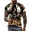 Magliette da uomo Estate Orologio meccanico creativo Grafica da uomo Moda Casual Personalità Interesse T-shirt a maniche corte con scollo stampato in 3D