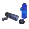 Smoking Tobacco Pipe Acrylic Snuff Powder Dispenser Snorter Bullet Rocket Shape Nasal Snuffer Plastic Tube Clear Bongs