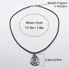 Pendant Necklaces Punk Spiral Necklace Y2K Fairycore Grunge Leather Cord Valentines Day Gift Party Jewelry