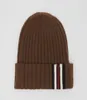 Novo algodão listrado decorativo costela malha chapéu de lã moda designer highend jóias chapéu masculino e feminino tendência casual gift98492446706