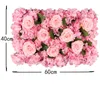 Artificial Floral Wall Panels Flower Wall Backdrop Faux Rose Hydrangea Peony Flower Panels Flower Row for Wedding Party Event Decor Photography Home Decor