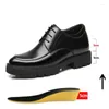 Dress Shoes 10 CM Extra High Elevator Men's Real Leather Height Increasing Casual Business Hidden Wedge Heel Male Wedding