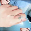 Cluster Rings Cute Pineapple Sier Ring With Zircon Stone For Women Wedding Engagement Fashion Jewelry 2021 Drop Delivery Dhhuw