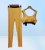 Letters Womens Yoga Set Textile Webbing Design Tight Tracksuit Summer Sleeveless Sportswear5614424