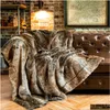 Conjuntos de edredons Battilo Faux Fur Cobertor para Cama Decoração de Luxo Blanke Super Macio Cobertores Fuzzy Inverno Quente Aconchegante Lance 230801 Drop Dhmvb