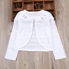 Cardigan blanc pour filles, pull en coton à manches longues, printemps-automne, pour filles de 1 2 3 4 6 8 10 11 ans, manteau OMGosh 231226