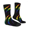 Calzini da uomo LGBT Strappati e triturati Equipaggio da uomo Novità unisex Stampa 3D GLBT Gay Lesbian Pride Dress