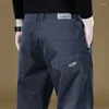 Pantaloni da uomo Abbigliamento da lavoro Cargo in cotone Tinta unita Abbigliamento coreano Jogger Pantaloni casual grigi kaki Taglia maschile 29-36