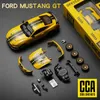 CCA 1 42 Ford Mustang GT Alloy Model Car Diecast Metal Assembly Modification Series Miniature Vehicle Collection Toy 231227