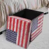 Oreiller drapeau boîte de rangement grand carré petit repose-pieds poufs pour salon chambre enfant