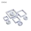 Bulk Lot 10 PE Film Display Box Ring Earring Jewelry Stand Holder Membrane Case Coin Container Floating Presentation Retainer 231227