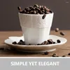 Servis uppsättningar 1 uppsättning keramisk kaffekopp modern stil mjölk dricka europeiskt vatten med tefat