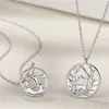 Pendants Arrvial 925 Colliers de couple en argent sterling