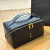 Luksusowe torby modowe Designer Fold Over Box Women Makeup Bag Słynne Paris Brand Hardware Znak duże pojemności Wysokiej jakości Oryginalna skórzana torebka damskie