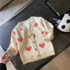 Осенне-зимние флисовые вязаные свитера для девочек и мальчиков для маленьких детей, детский кардиган 231226