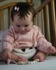 NPK 50 cm Weich und Ganzkörper Silikon wiedergeborenes Kleinkind Girl Puppe Maddie 3d Haut mehrere Schichten Malerei Sichtbare Venen 231227