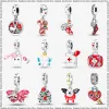 925 Silver Christmas Element Charm Beads Adequado para Pan Pulbelets Feminina Luminosa Série Luminosa Pingente Greads Greetes Greates Frete grátis