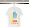 Woens Designer T-shirts Luxe Tshirt Men Casablanca T-shot de luxe pour hommes TEE TEE TEE CASABLANC CASA BLANCA Vêtements Fashion Summer Crew Coure