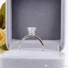YHAMNI Solide 925 Sterling Silber 5A Zirkon Ring Luxus Frauen Verlobungsring Hochzeit Krone Ringe Schmuck XJZR050236W