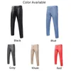 Men's Pants Step Up Your Fashion Game With Faux Leather Pencil Slim Fit Business Dress Trousers Black Khaki Grey Blue Or Red