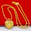 Collana in oro 100 18k a catena corta bella clavicola per le donne regalo di gioielleria raffinata regalo reale 24k 999 ciondolo placcato giallo 231226