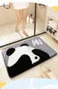 Inyahome Panda Bath Mat Kute Bathroom Rugs for Kids non Slip Soft Seck Microfiber Kawaii Rug Tub 231226